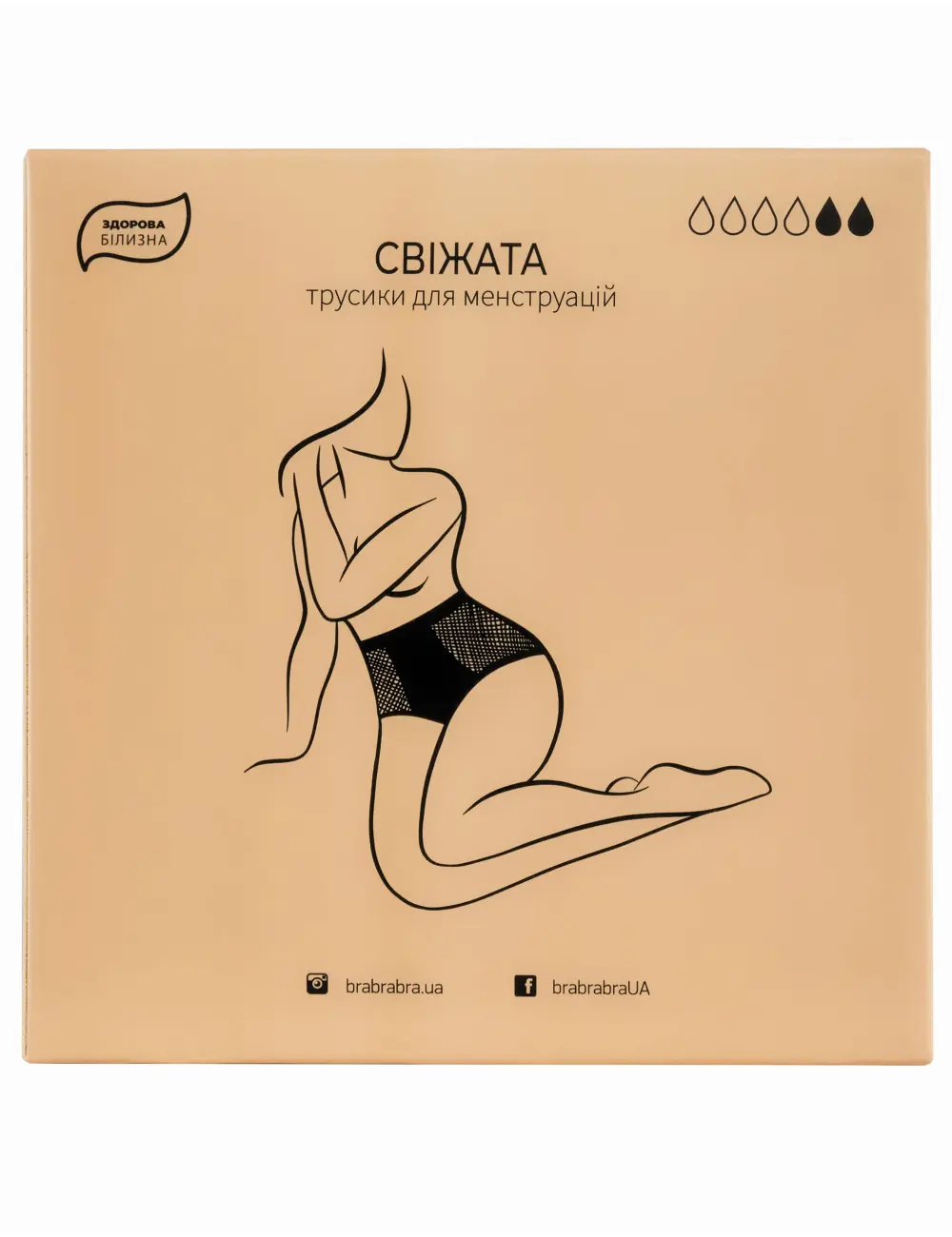 Majtki menstruacyjne figi bawełniane 201S czarne
