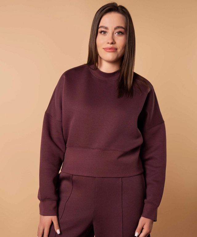 Sweter 001AO mahoniowy