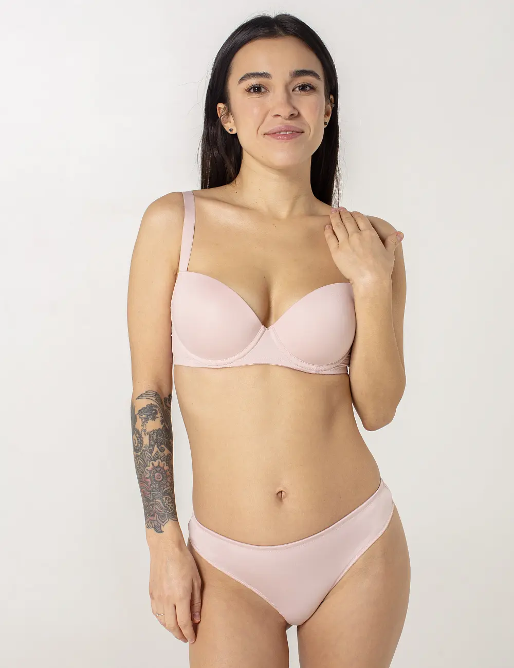 Biustonosz push-up 076BC różowy krem