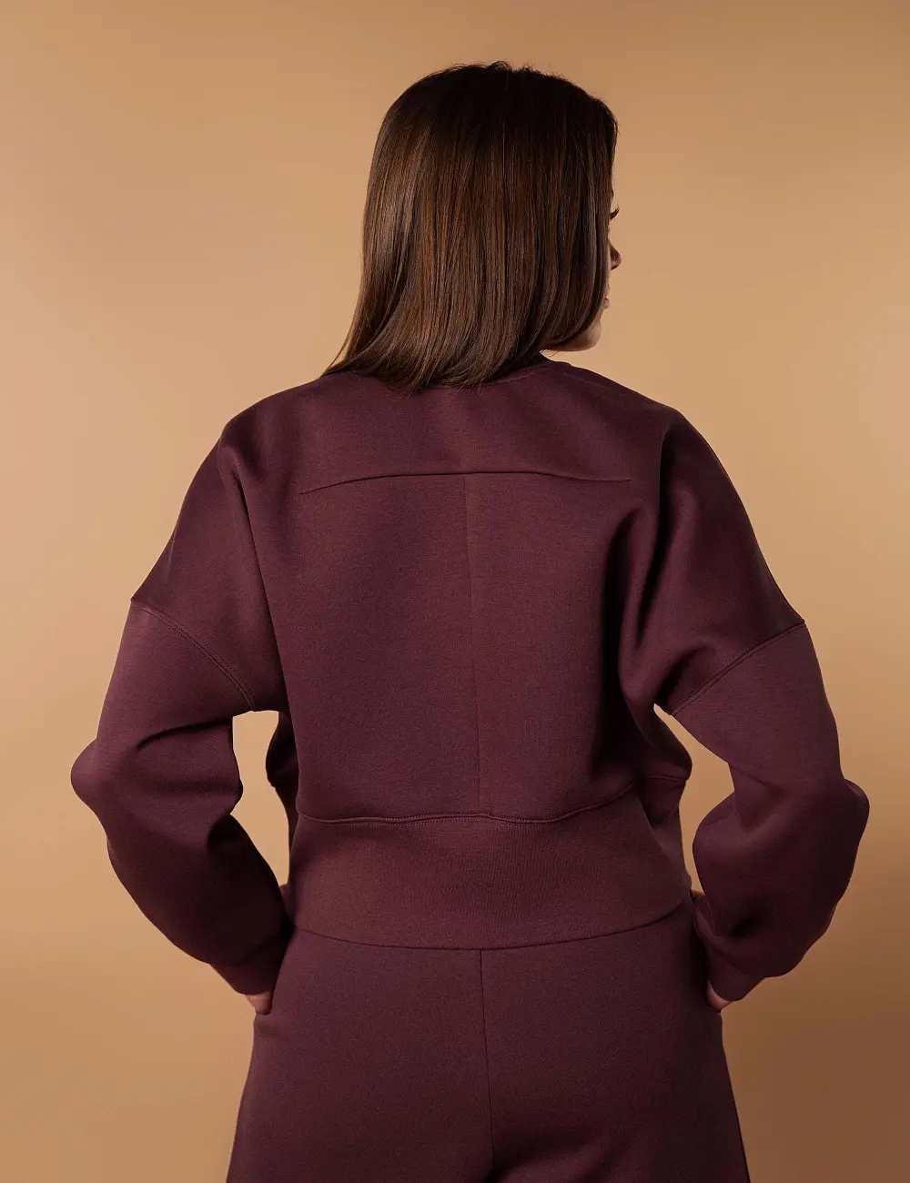 Sweter 001AO mahoniowy