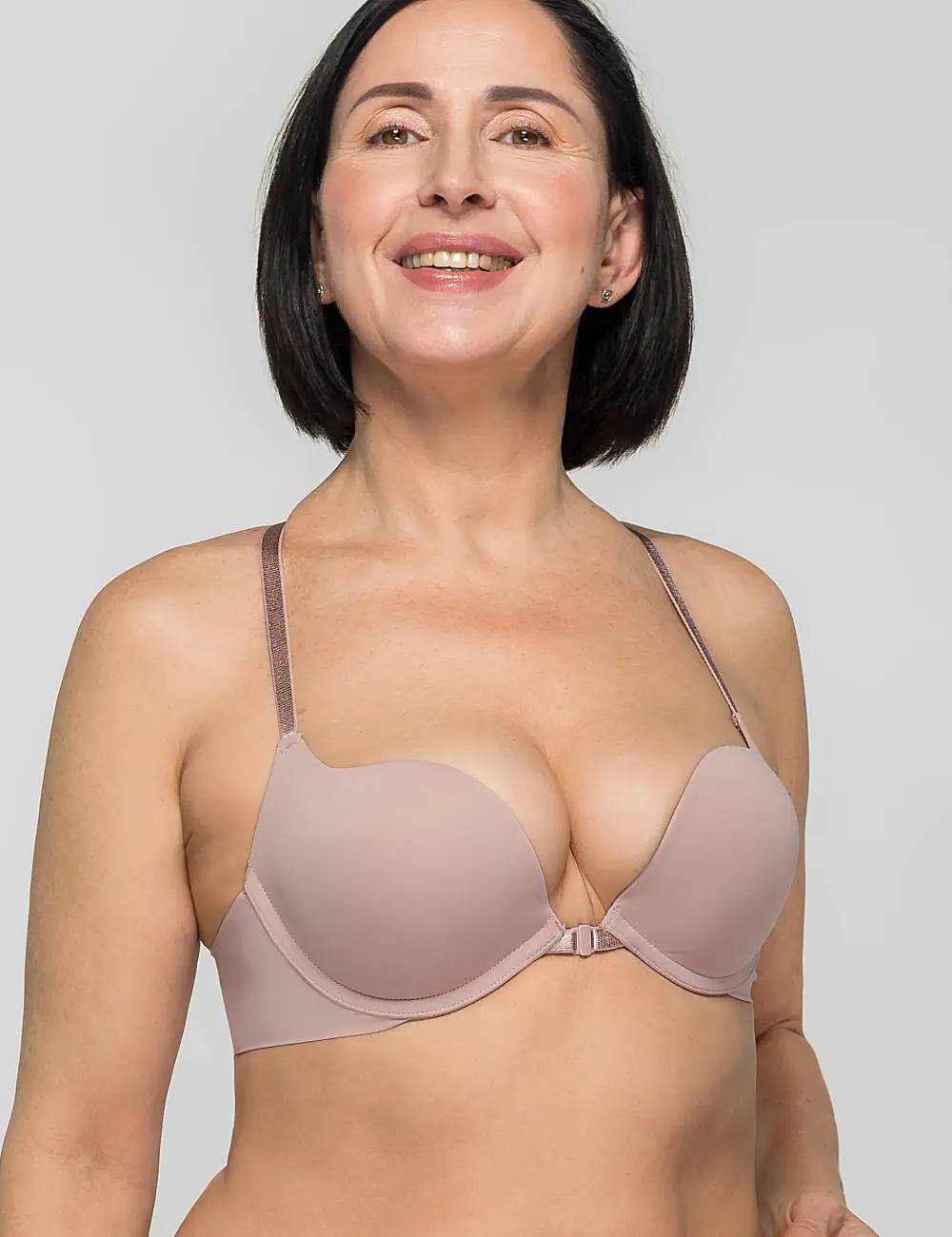 Biustonosz push-up 067C blady róż