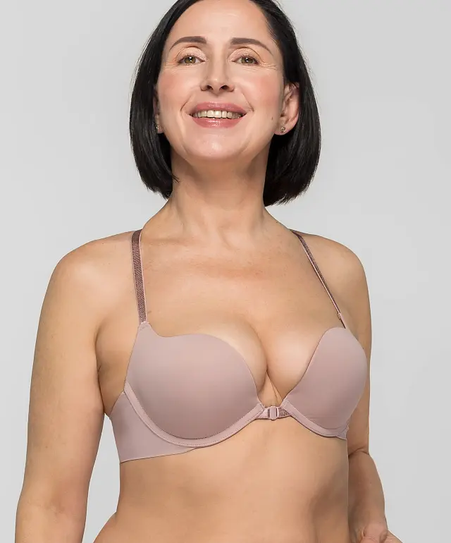 Biustonosz push-up 067C blady róż