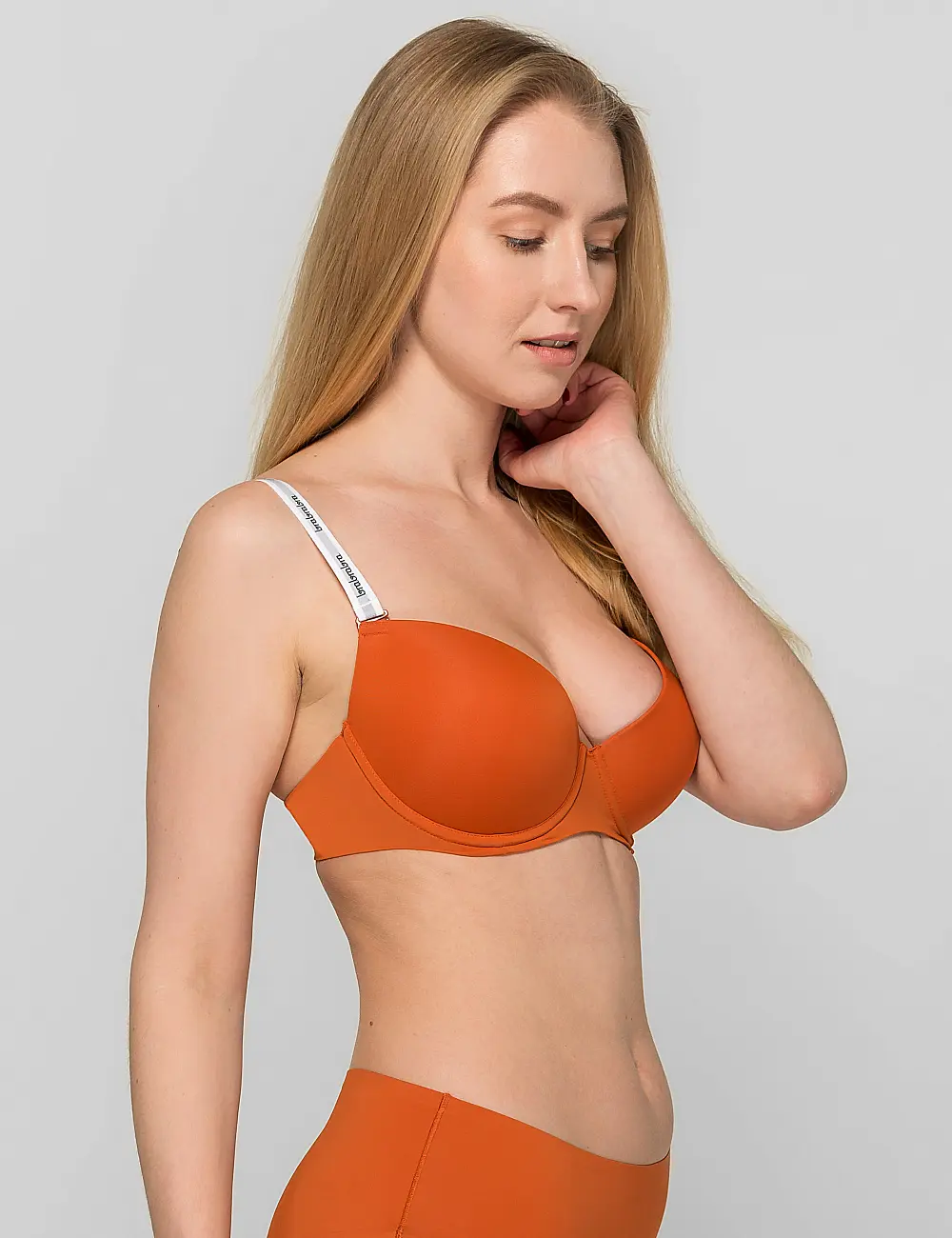 Biustonosz push-up 176C ciemna pomarańcza