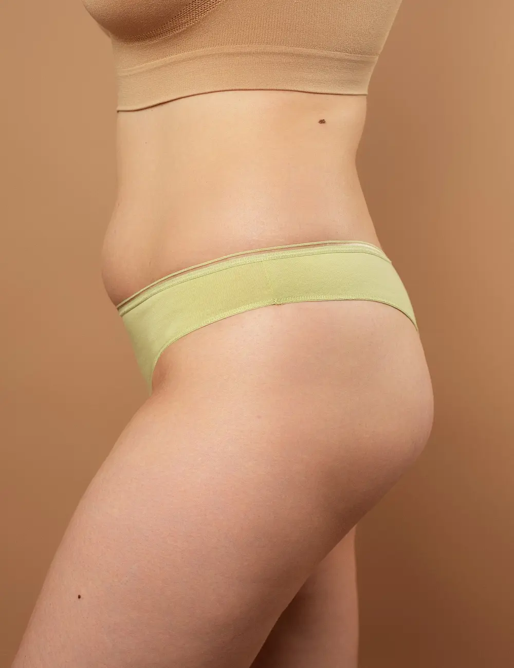 Majtki stringi 002BS (3 szt.) khaki/print/czarny