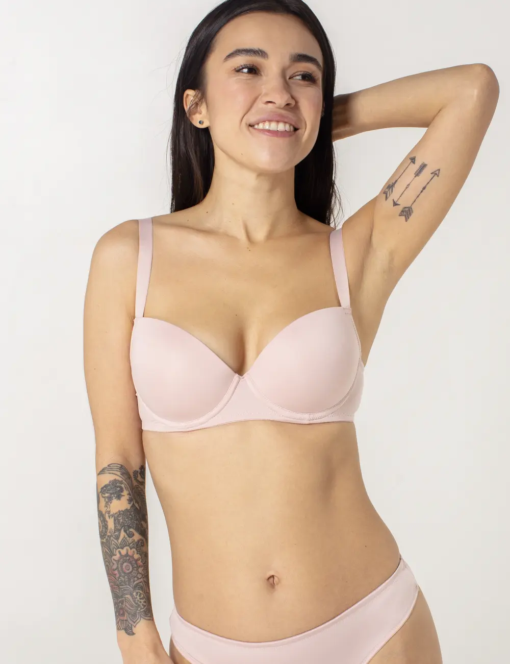 Biustonosz push-up 076BC różowy krem