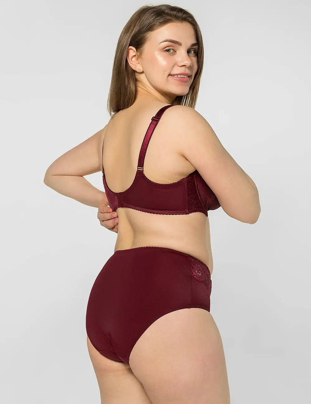 Biustonosz z miękką miseczką 250S burgundia