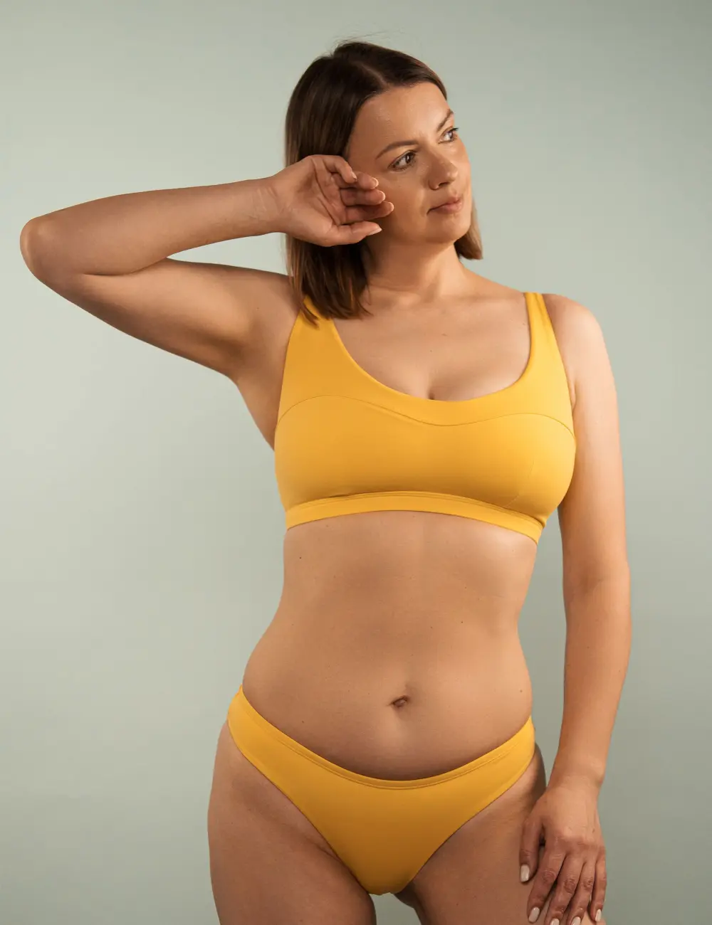 Majtki kąpielowe brazyliany 027SM żółte
