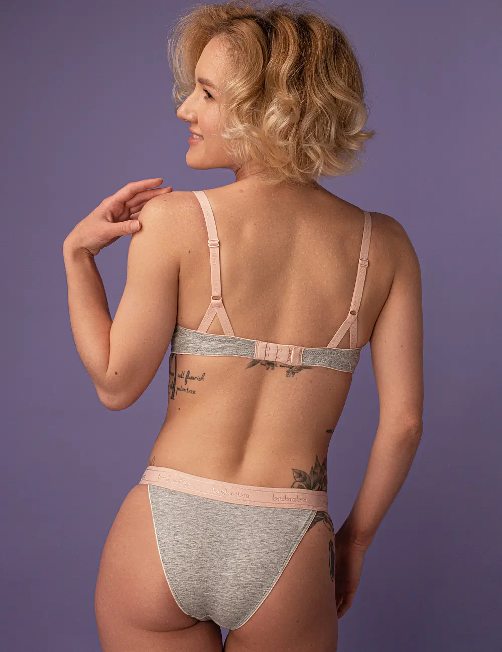 Majtki tanga 005S szare