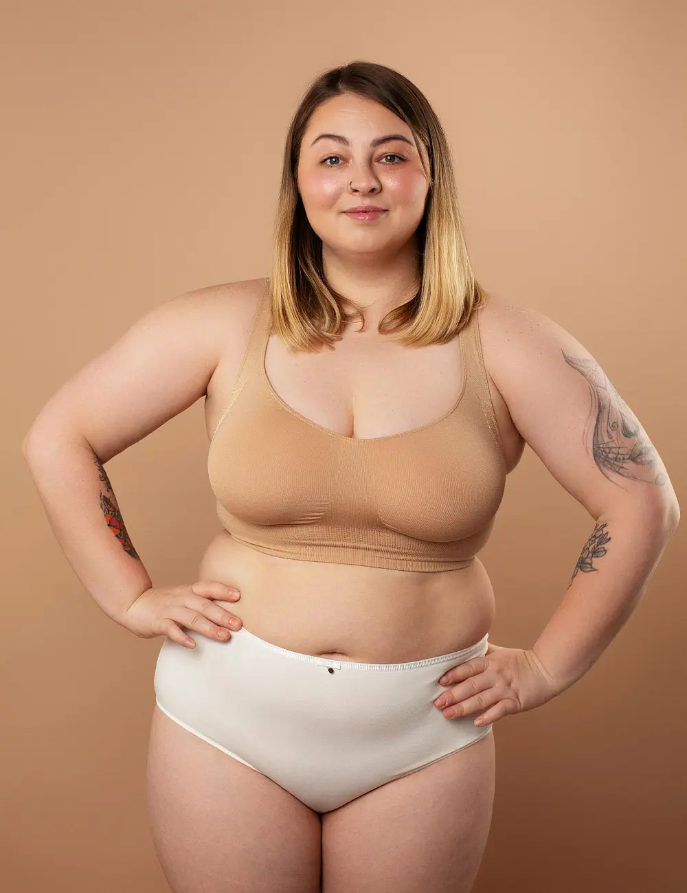 Majtki figi wysokie 101BS (3 szt.) biały/khaki/czarny