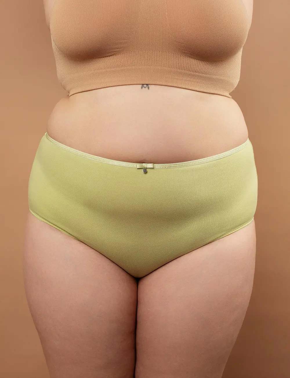 Majtki figi wysokie 101BS (2 szt.) khaki/biały