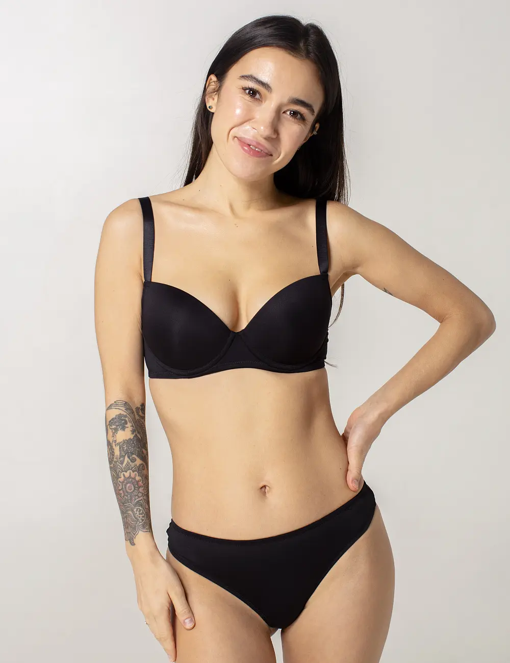 Biustonosz push-up 076BC czarny