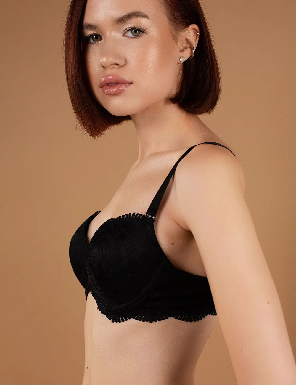 Biustonosz push-up 076EK czarny