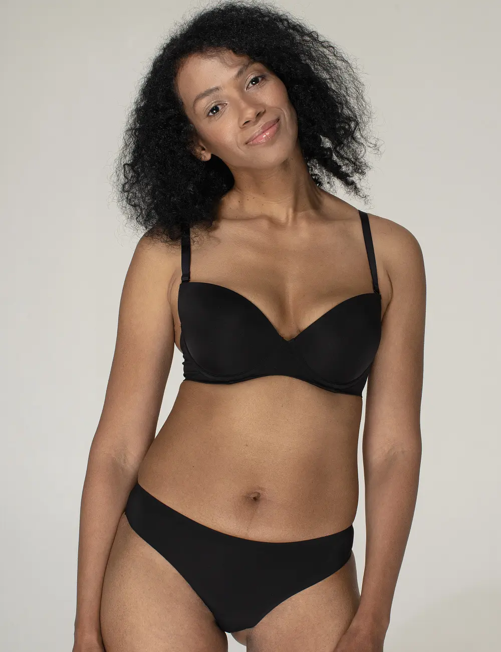 Biustonosz push-up 076C czarny