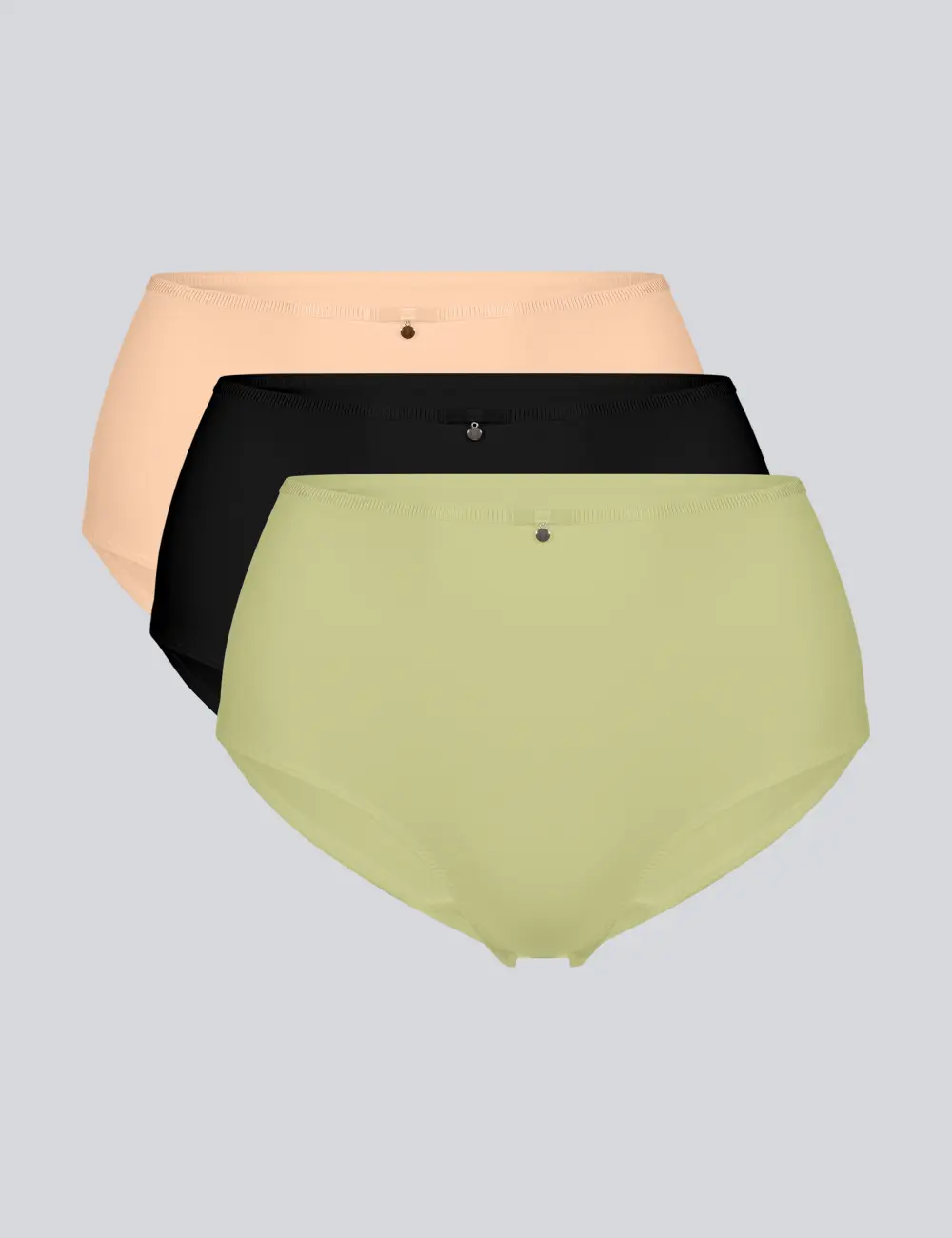 Majtki figi wysokie 101BS (3 szt.) czarny/beżowy/khaki