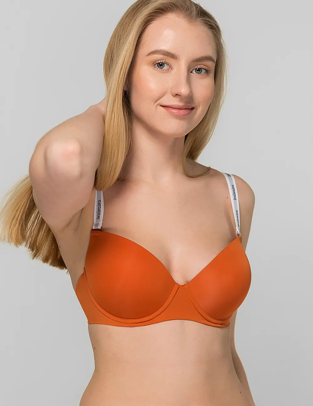 Biustonosz push-up 176C ciemna pomarańcza
