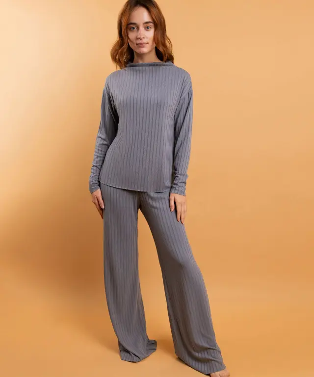 Bluza z dzianiny 602RW szary