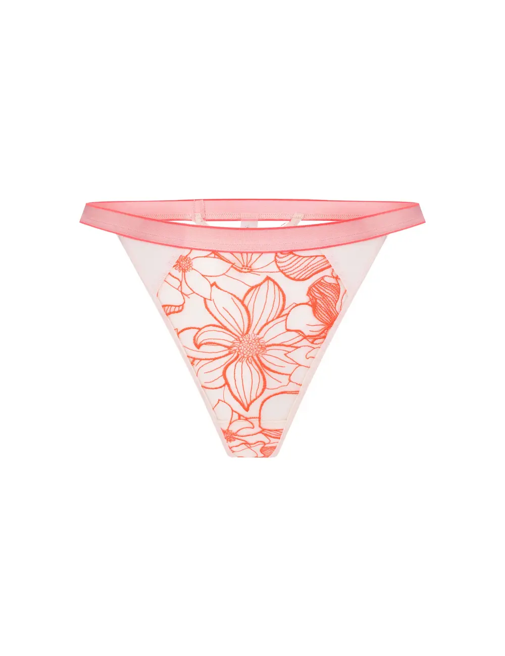 Majtki stringi 002LL neonowy koral