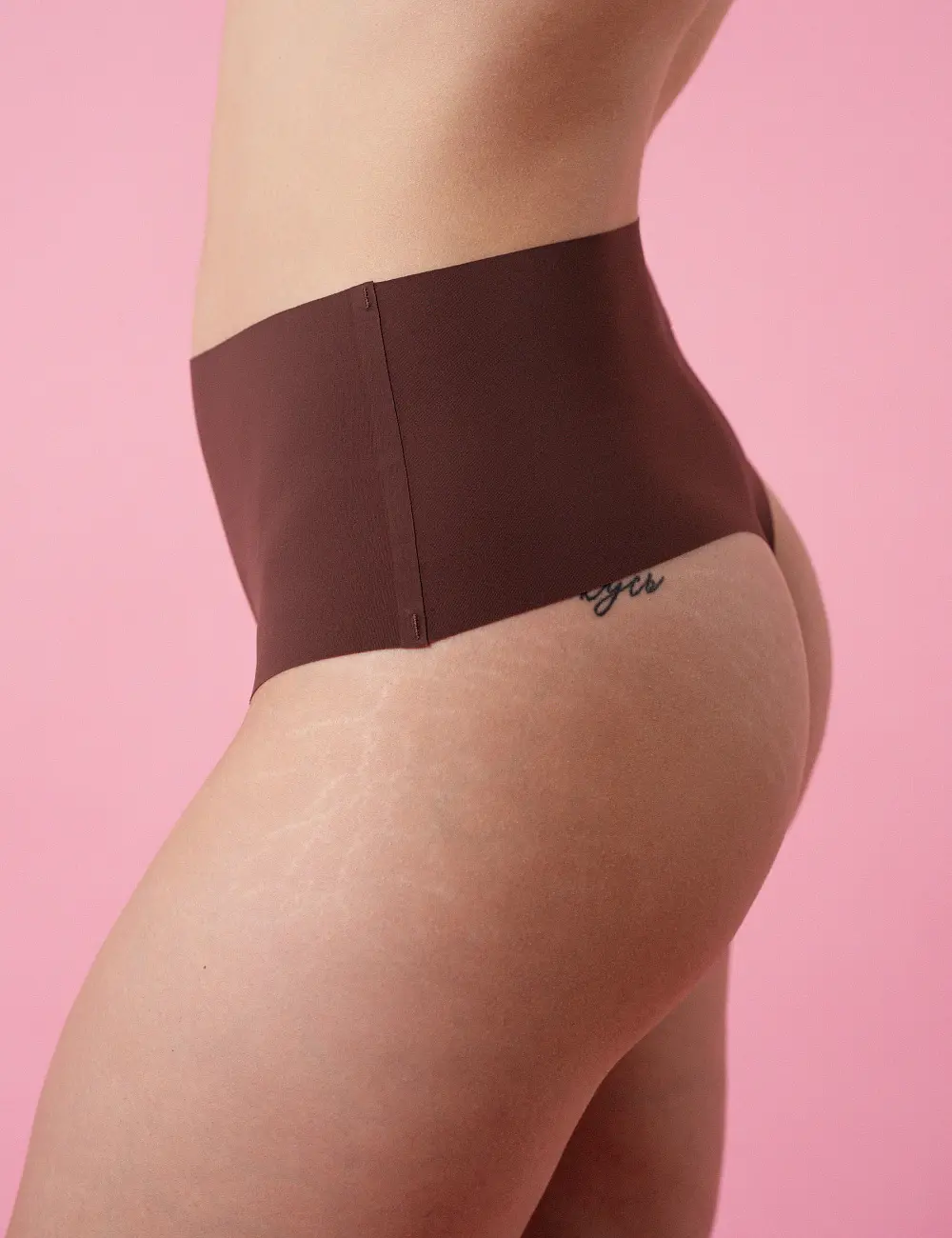 Majtki brazyliany wysokie 104FN (3 szt) czarny/taupe/ciemny nude