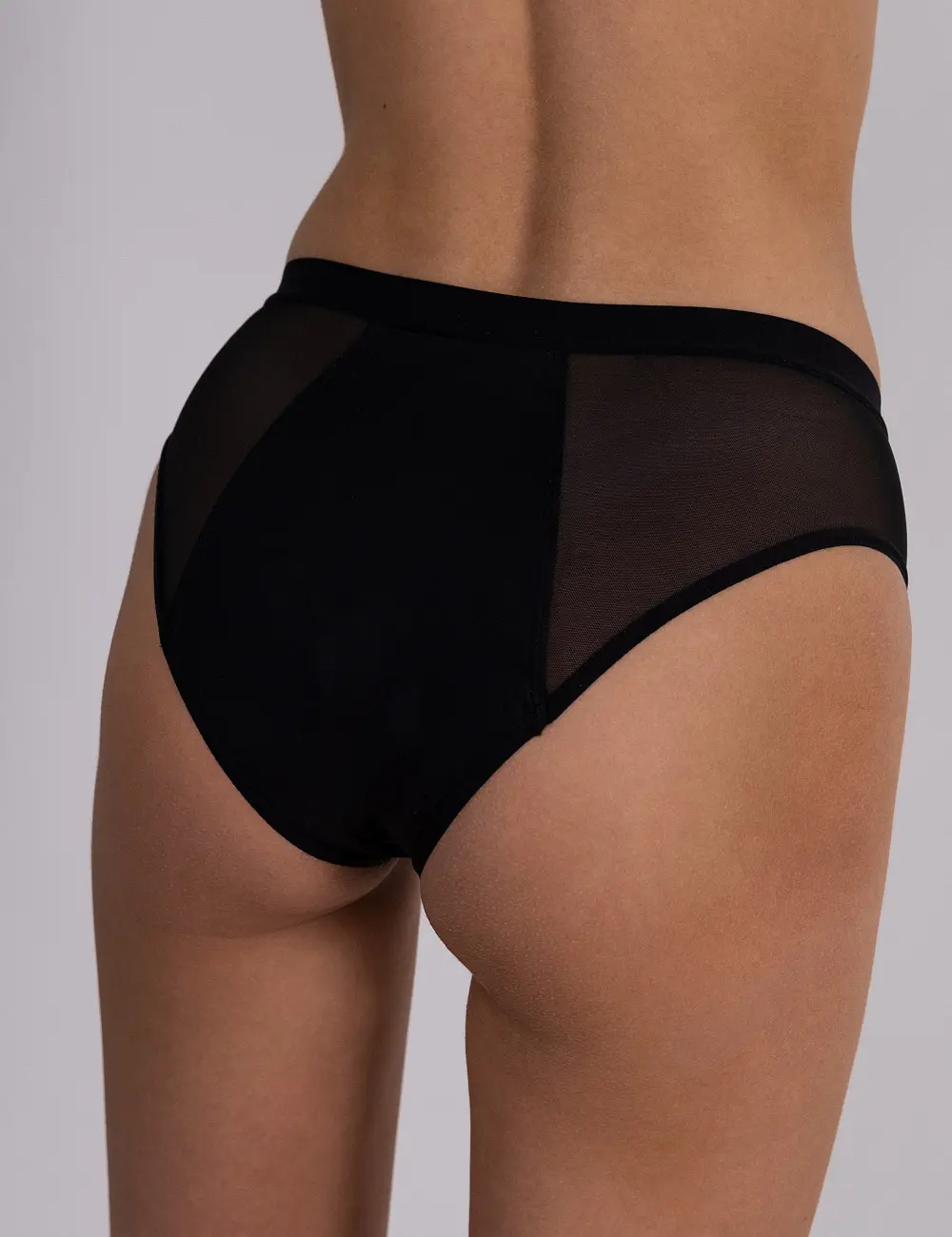 Majtki menstruacyjne figi z mikrofibry 203S czarne