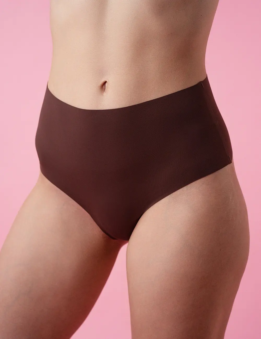 Majtki brazyliany wysokie 104FN (3 szt) czarny/taupe/ciemny nude