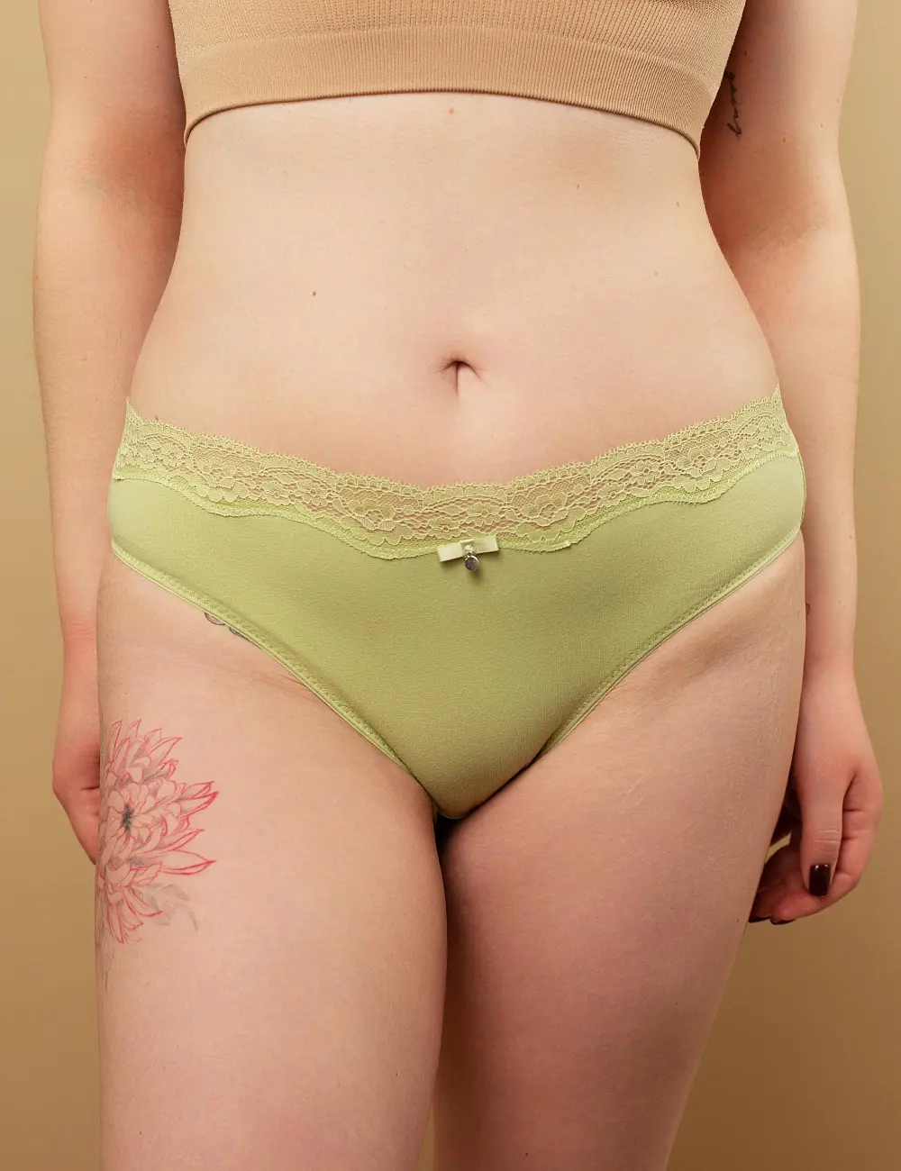 Majtki figi 011BS (3 szt.) print/khaki/biały
