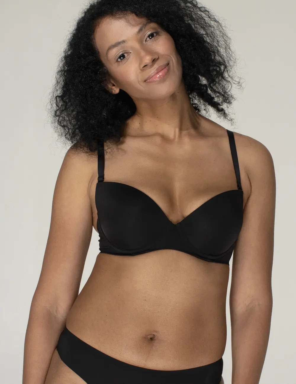 Biustonosz push-up 076C czarny