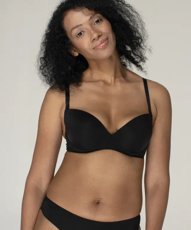 Biustonosz push-up 076C czarny