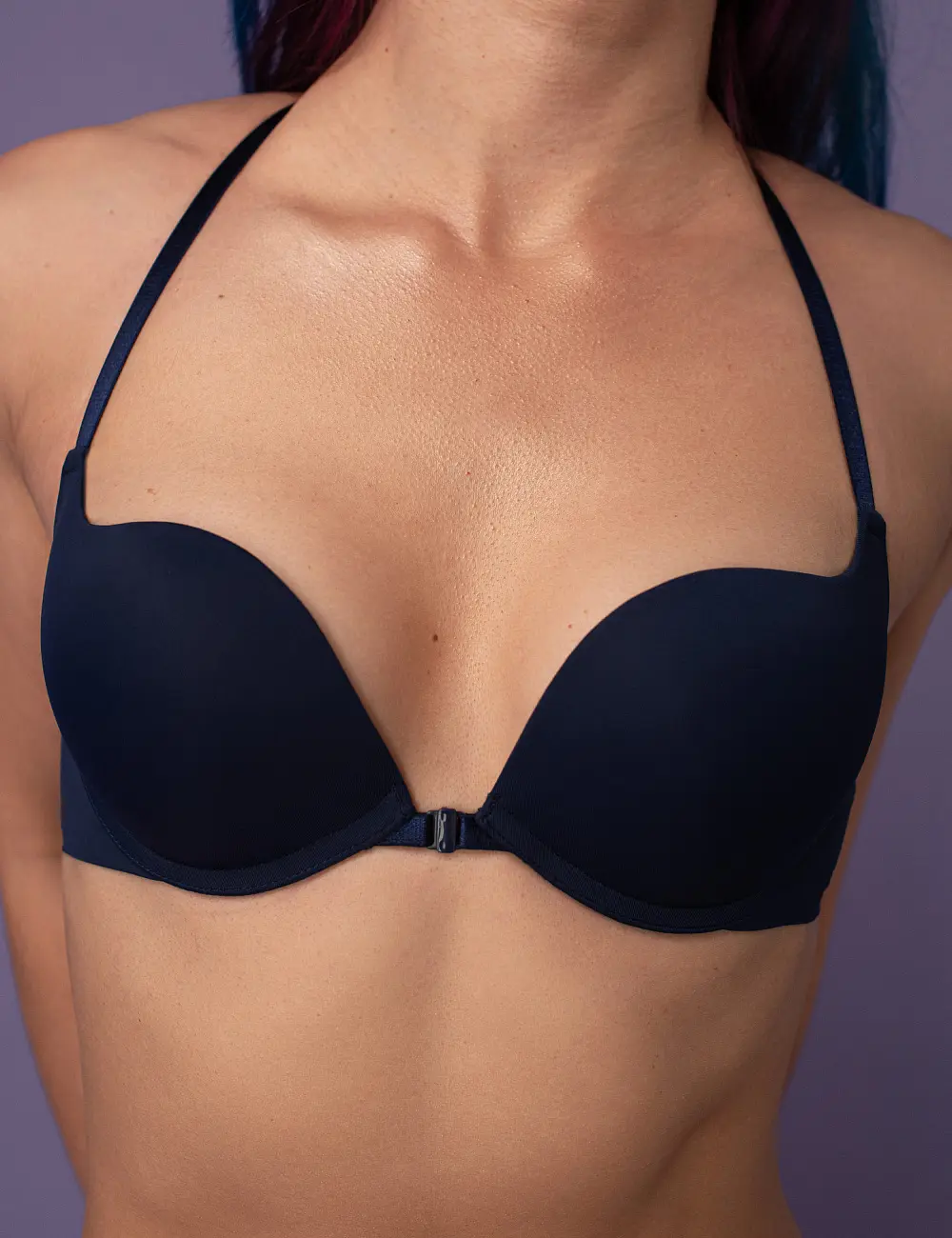 Biustonosz push-up 067C granatowy