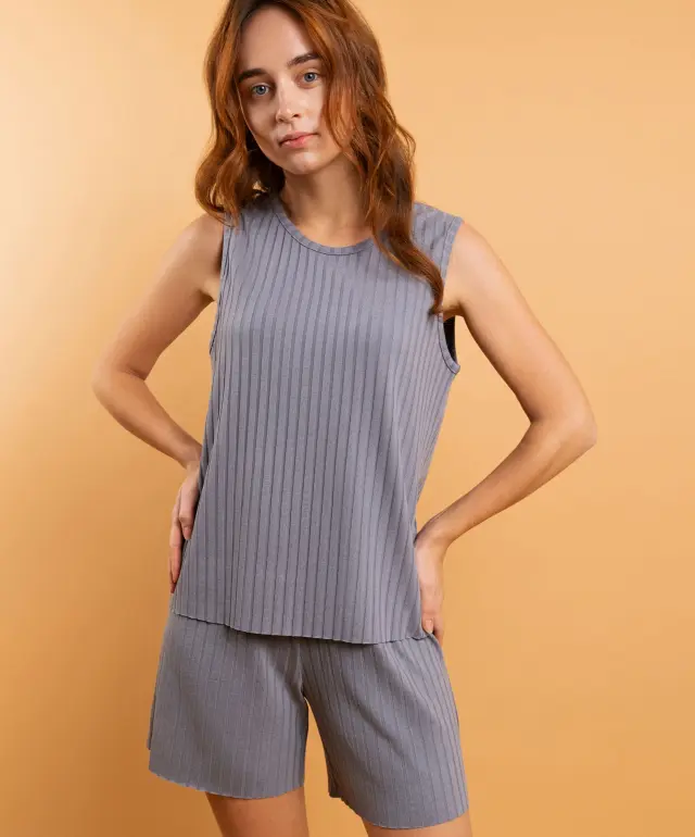 Szorty dzianinowe 612RW szare
