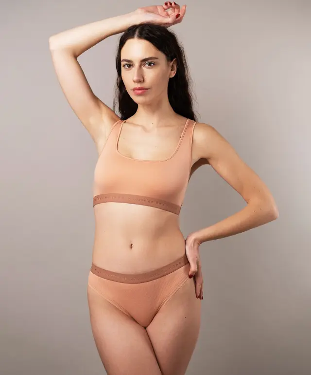 Majtki brazyliany 028SP karmel