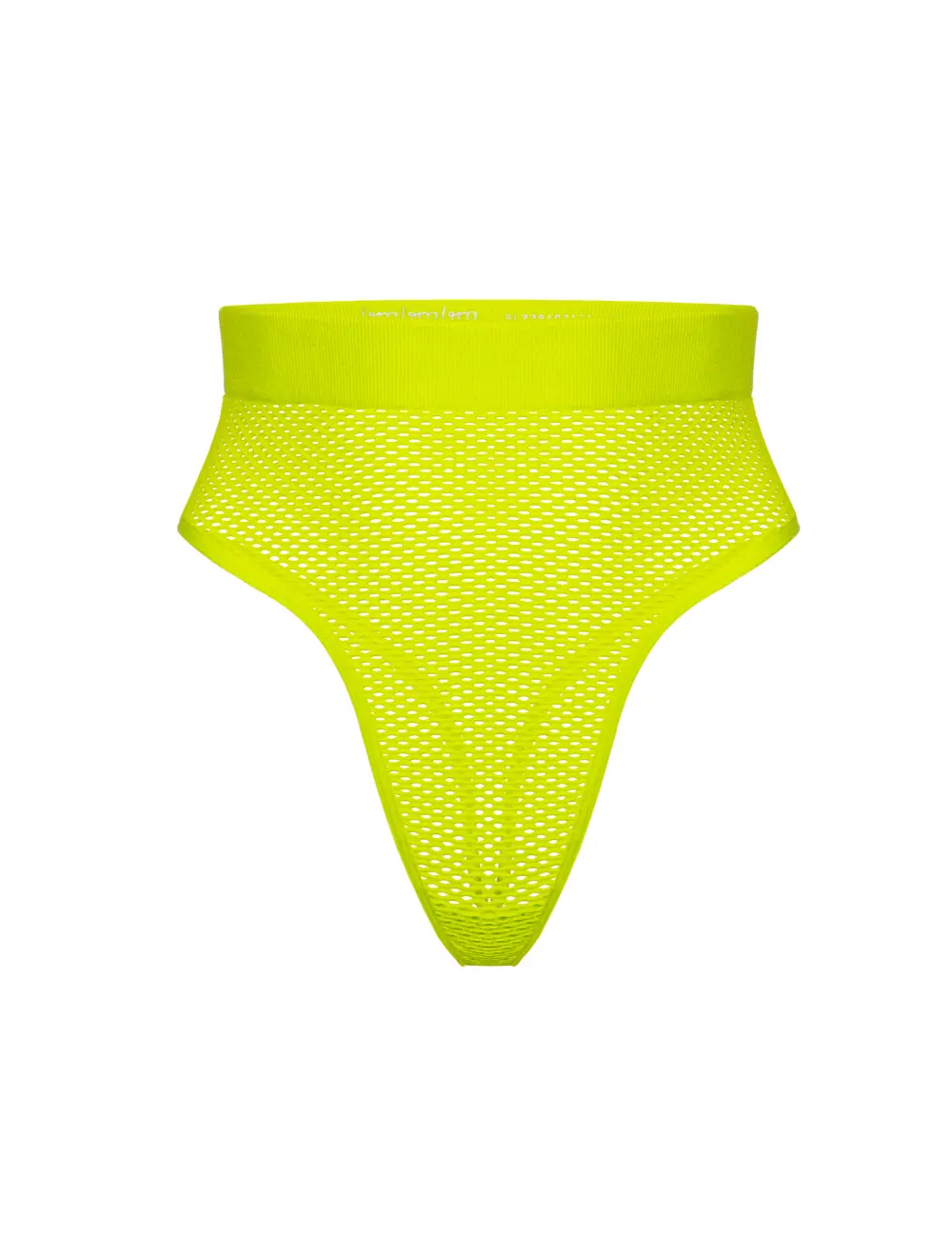 Majtki brazyliany wysokie 004PL limonkowe