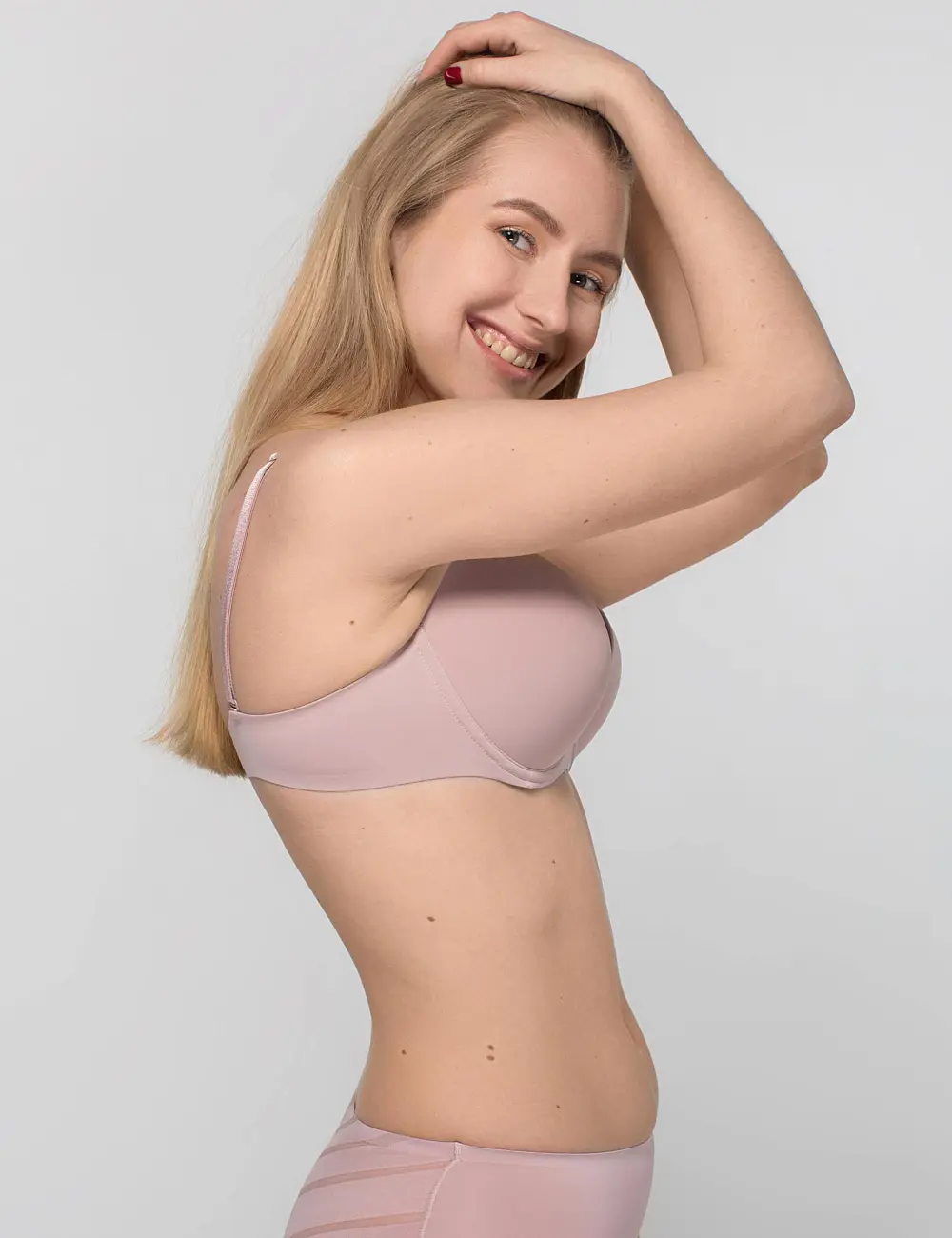 Biustonosz push-up 076C blady róź