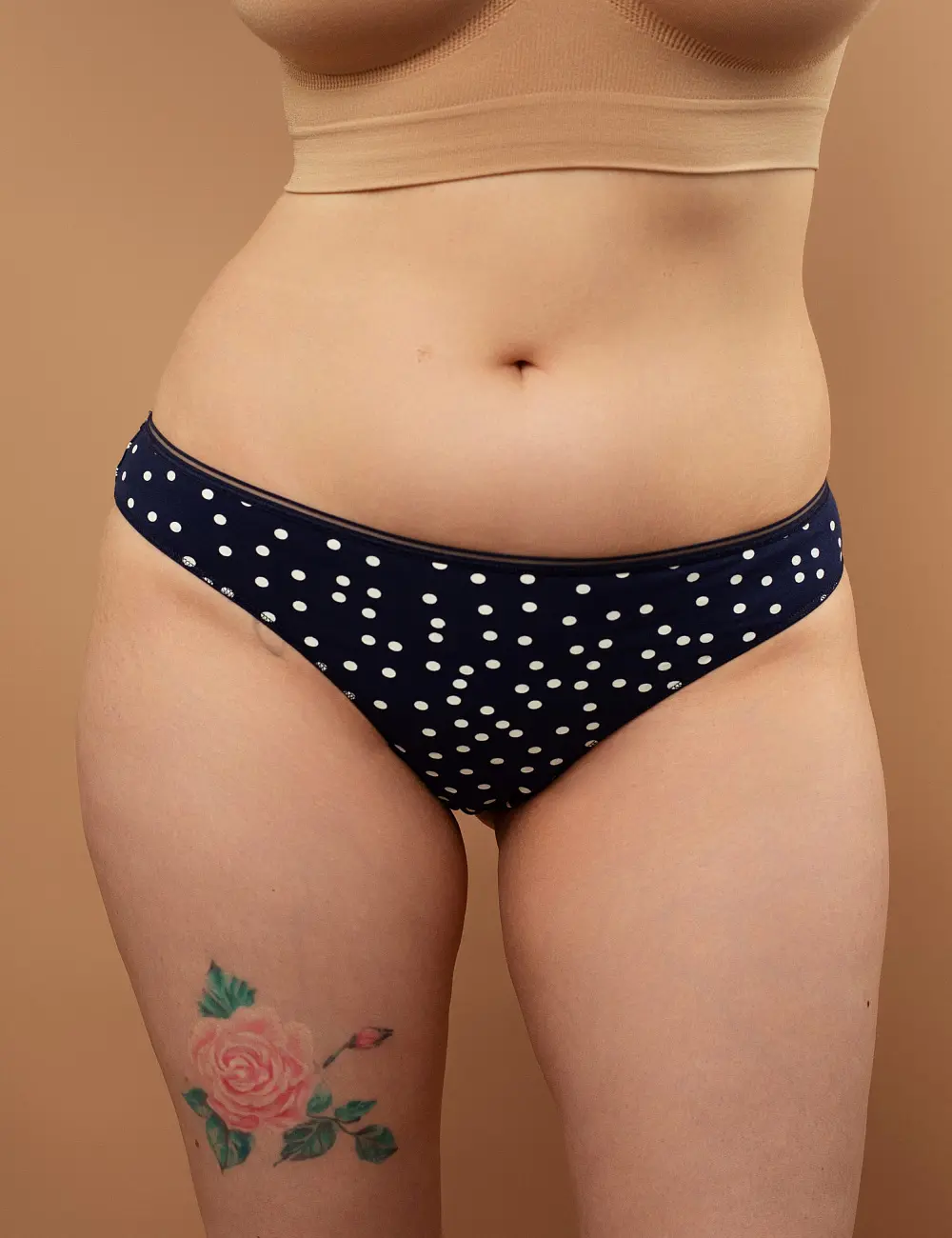 Majtki stringi 002BS (3 szt.) khaki/print/czarny