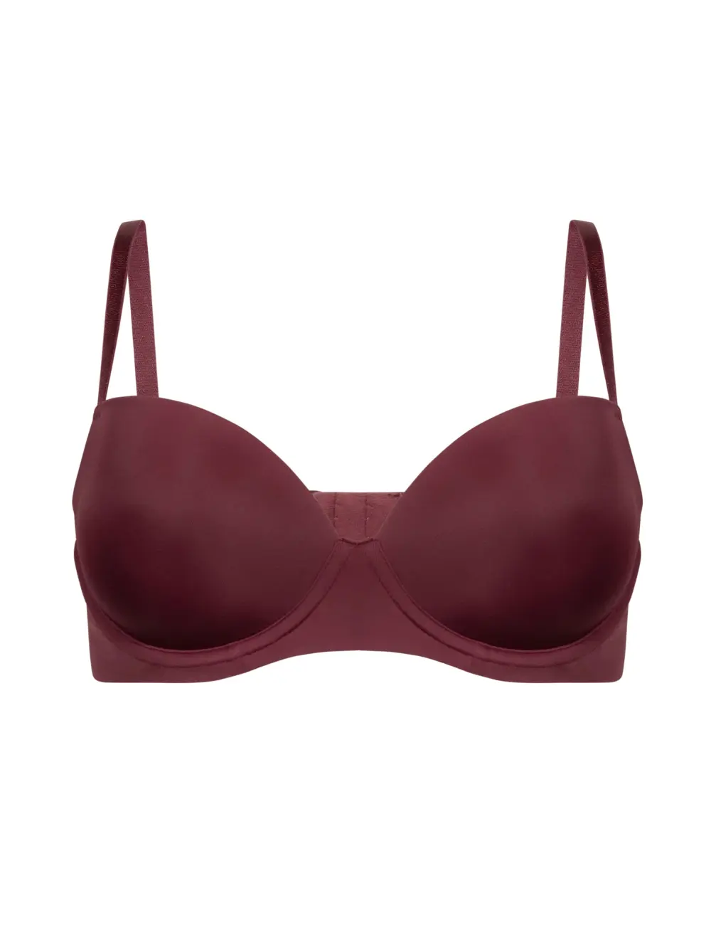 Biustonosz z formowaną miseczką 108C bordo