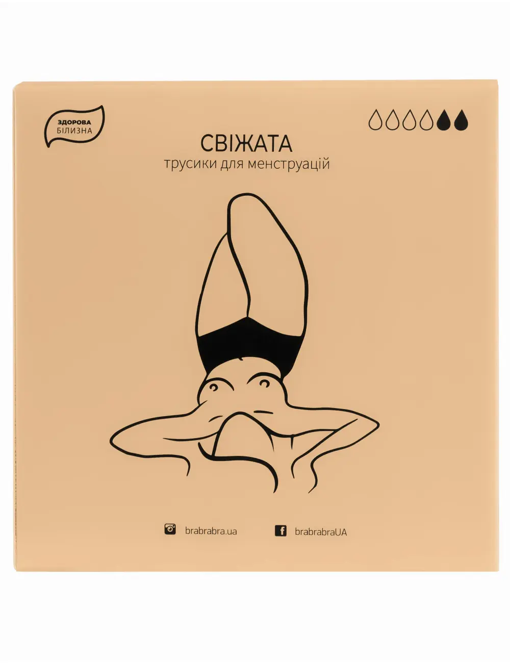 Majtki menstruacyjne bikini bawełniane 204S czarne