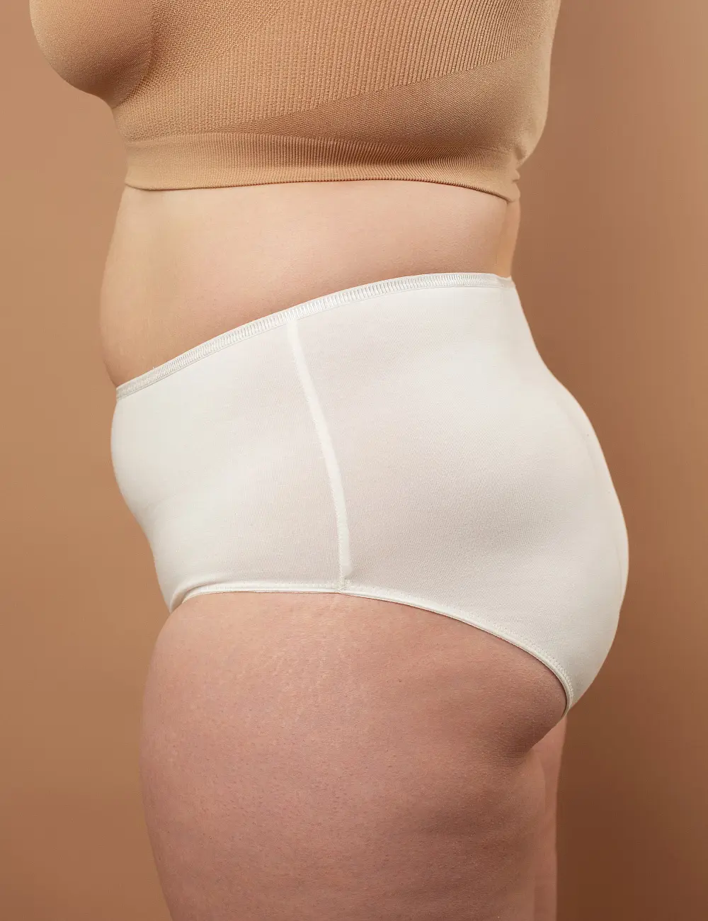 Majtki figi wysokie 101BS (2 szt.) khaki/biały