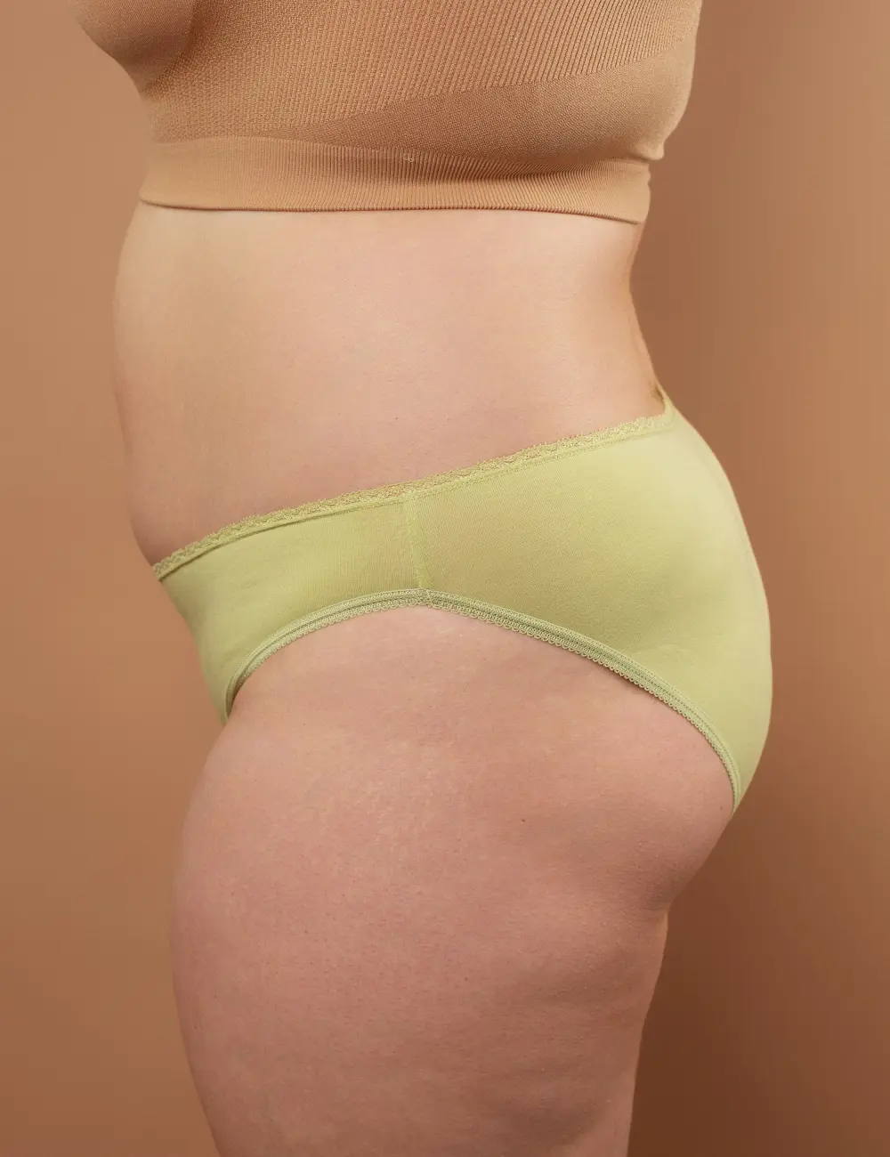 Majtki figi 001BS (3 szt.) khaki/czarny/biały