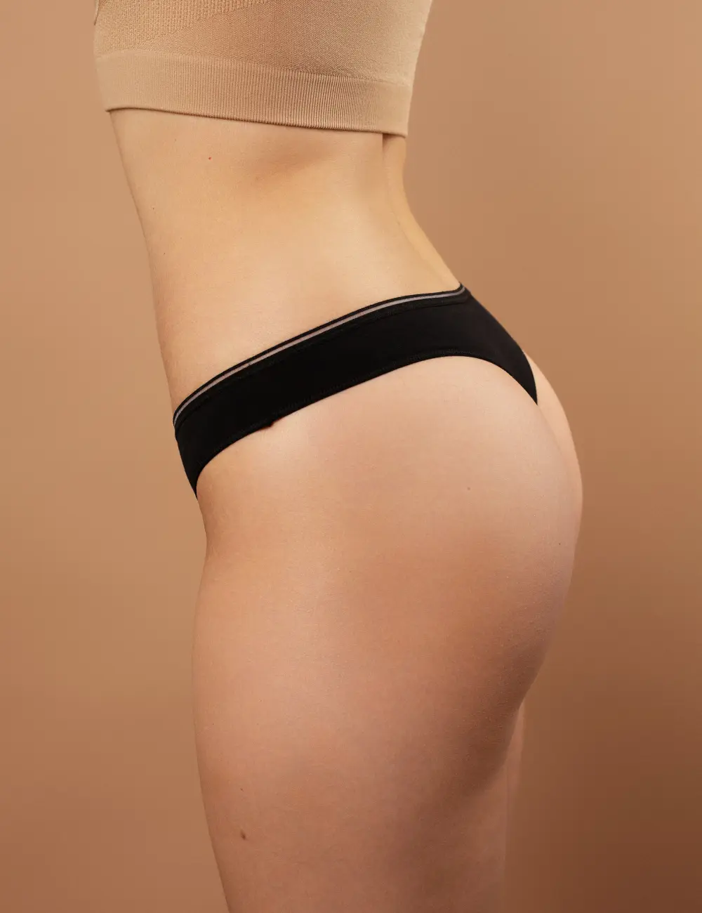 Majtki stringi 002BS (3 szt.) khaki/print/czarny